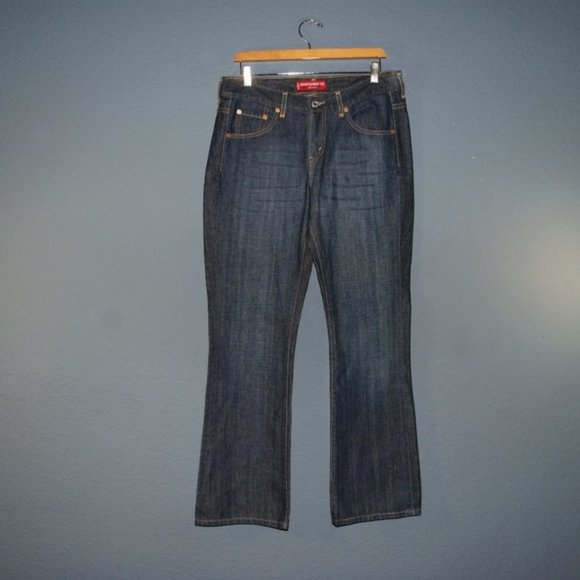 New LEVI'S 515 Indigo Denim Boot Cut Jeans sz 14 - Picture 4 of 8